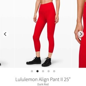 Lululemon Align Pant II 25" size 0